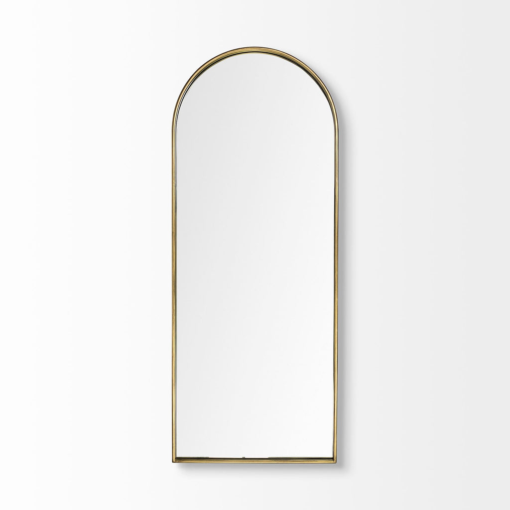 70" Gold Arch Metal Framed Accent Mirror - Montana Home & Kitchen Co.