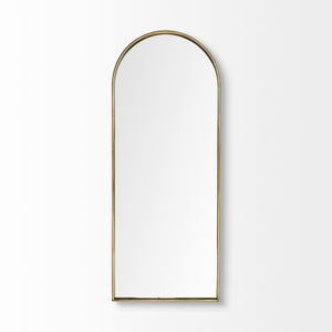 70" Gold Arch Metal Framed Accent Mirror - Montana Home & Kitchen Co.