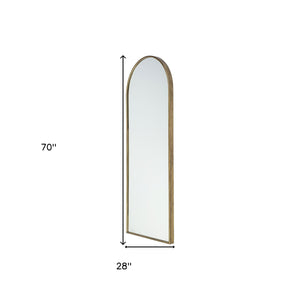 70" Gold Arch Metal Framed Accent Mirror - Montana Home & Kitchen Co.