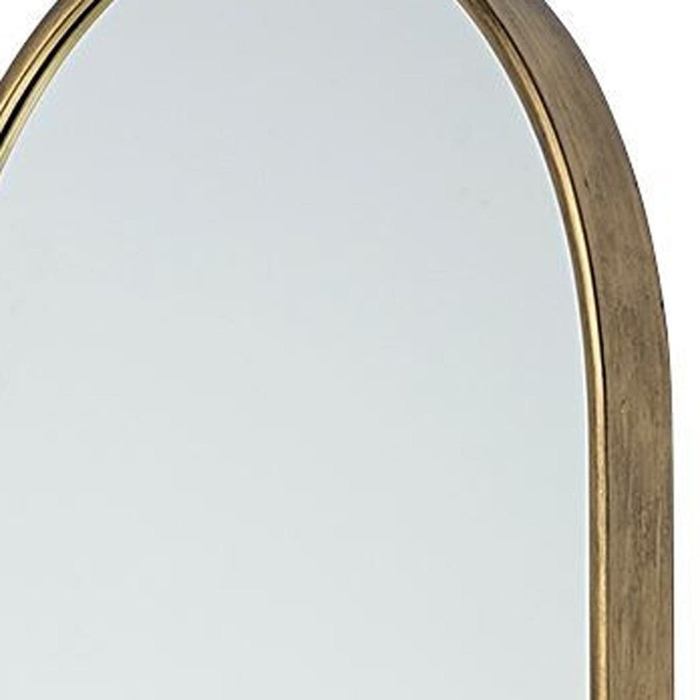 70" Gold Arch Metal Framed Accent Mirror - Montana Home & Kitchen Co.