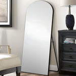 71" Black Arch Wood Frame Full Length Standing Mirror - Montana Home & Kitchen Co.