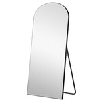 71" Black Arch Wood Frame Full Length Standing Mirror - Montana Home & Kitchen Co.