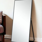 71" Black Metal Framed Leaning or Hanging Full Length Mirror - Montana Home & Kitchen Co.