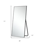 71" Black Metal Framed Leaning or Hanging Full Length Mirror - Montana Home & Kitchen Co.