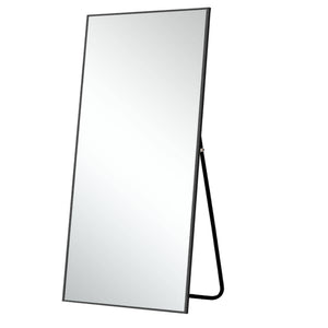 71" Black Metal Framed Leaning or Hanging Full Length Mirror - Montana Home & Kitchen Co.