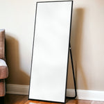 71" Black Metal Framed Standing Mirror - Montana Home & Kitchen Co.