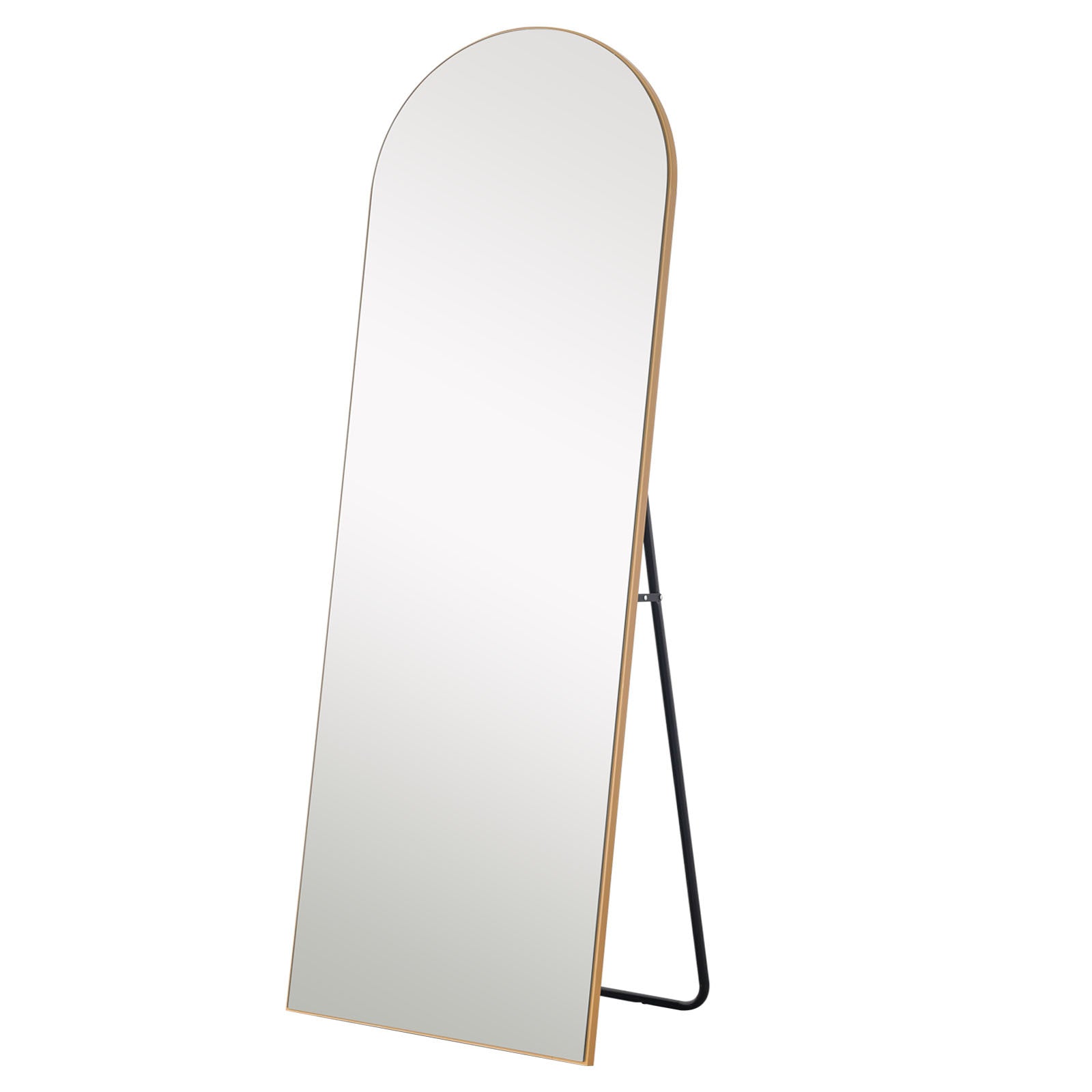 71" Gold Arch Wood Framed Full Length Standing Mirror - Montana Home & Kitchen Co.