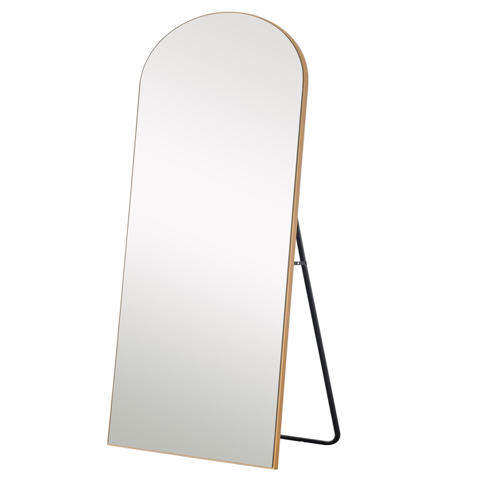 71" Gold Arch Wood Framed Full Length Standing Mirror - Montana Home & Kitchen Co.