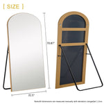 71" Gold Arch Wood Framed Full Length Standing Mirror - Montana Home & Kitchen Co.