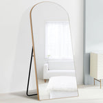 71" Gold Arch Wood Framed Full Length Standing Mirror - Montana Home & Kitchen Co.