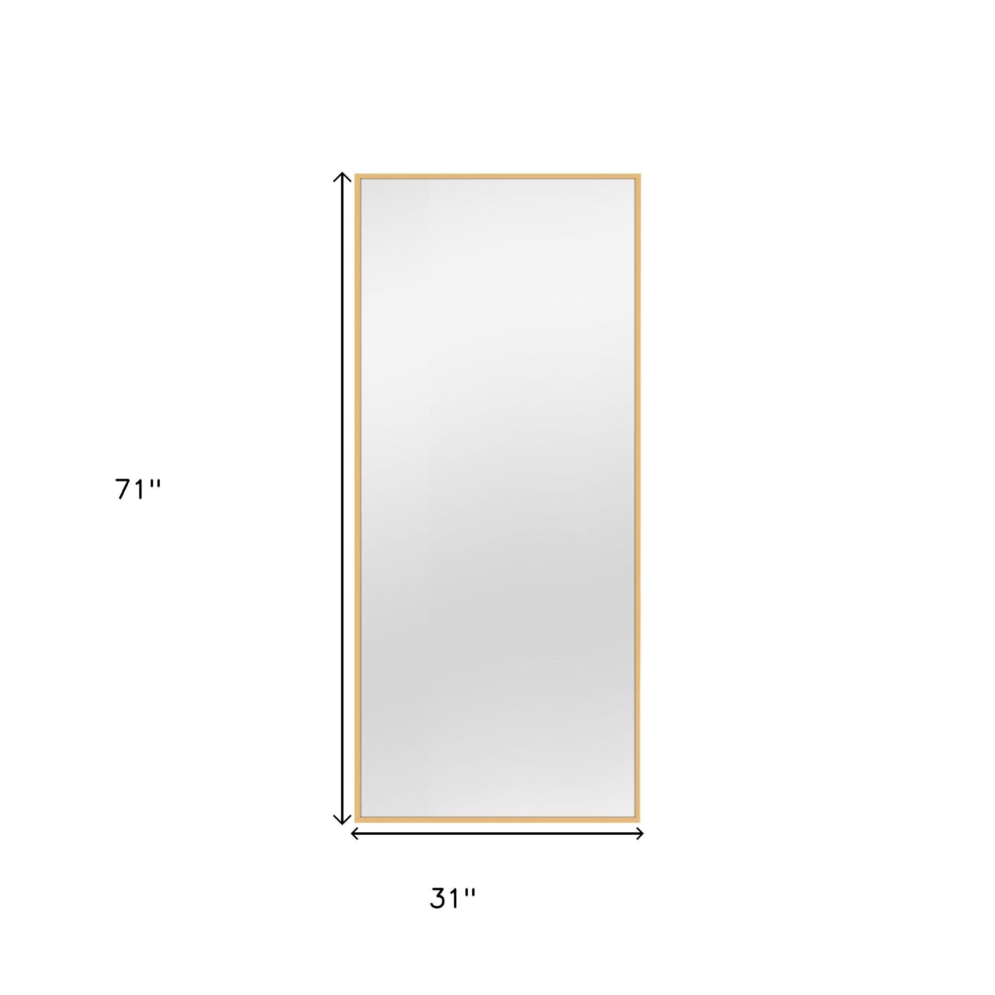 71" Gold Metal Framed Bathroom Vanity Mirror - Montana Home & Kitchen Co.