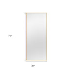 71" Gold Metal Framed Bathroom Vanity Mirror - Montana Home & Kitchen Co.