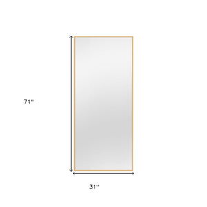 71" Gold Metal Framed Bathroom Vanity Mirror - Montana Home & Kitchen Co.