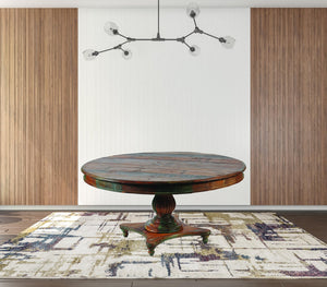 72" Brown Rounded Solid Wood Dining Table - Montana Home & Kitchen Co.