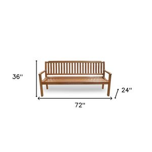 72" Teak Solid Wood Garden Bench - Montana Home & Kitchen Co.