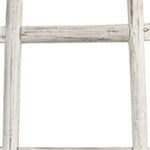 72" White Rustic Six Step Wood Ladder Shelf - Montana Home & Kitchen Co.