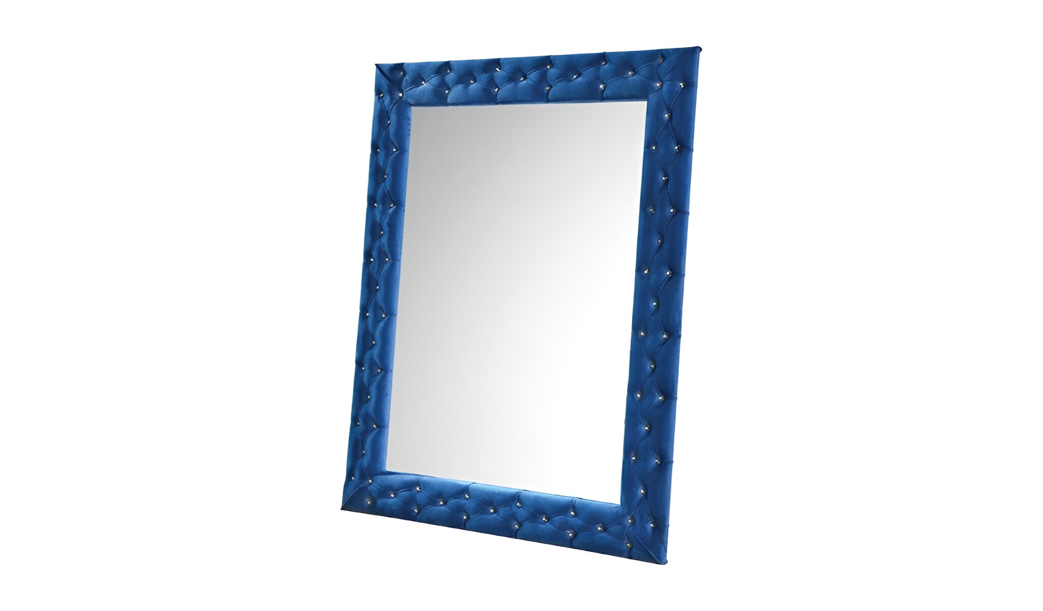 74" Blue Velvet Accent Mirror - Montana Home & Kitchen Co.