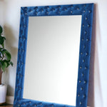 74" Blue Velvet Accent Mirror - Montana Home & Kitchen Co.