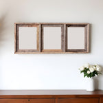 8 x 10 Gray Reclaimed Wood Three Slot Hanging Picture Frame - Montana Home & Kitchen Co.