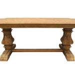 84" Natural Solid Wood Trestle Base Dining Table - Montana Home & Kitchen Co.