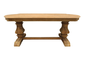 84" Natural Solid Wood Trestle Base Dining Table - Montana Home & Kitchen Co.