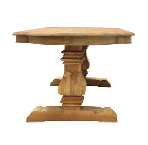 84" Natural Solid Wood Trestle Base Dining Table - Montana Home & Kitchen Co.