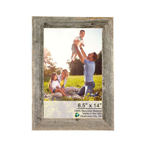 8.5X14 Natural Weathered Grey Picture Frame With Plexiglass Holder - Montana Home & Kitchen Co.