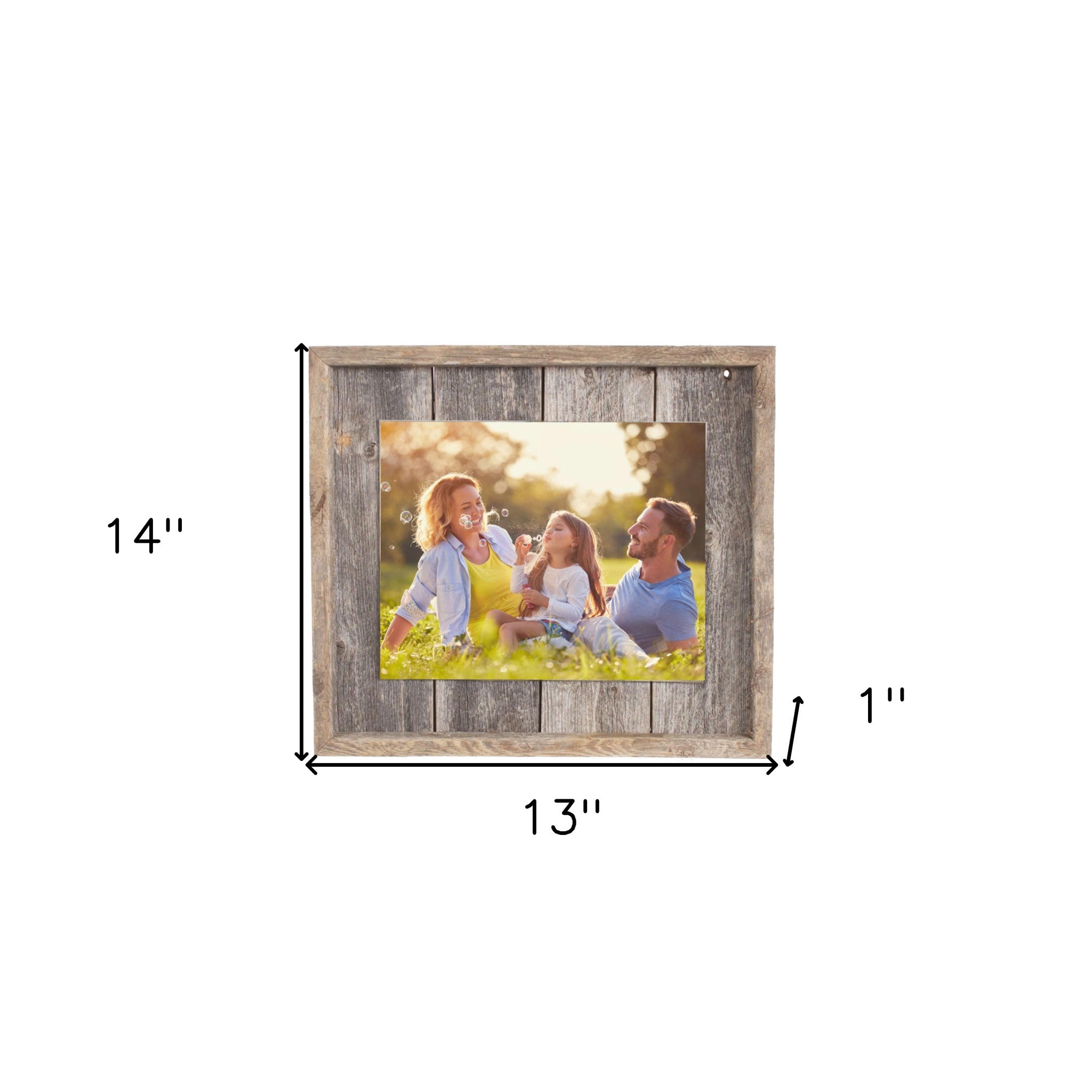 8X10 Rustic Weathered Grey Picture Frame With Plexiglass Holder - Montana Home & Kitchen Co.