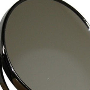 9" Black Round Metal Framed Makeup Shaving Tabletop Mirror - Montana Home & Kitchen Co.