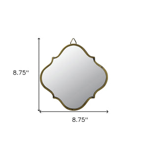 9" Gold Novelty Accent Metal Framed Mirror - Montana Home & Kitchen Co.