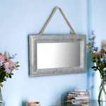 9" Silver Metal Framed Accent Mirror - Montana Home & Kitchen Co.