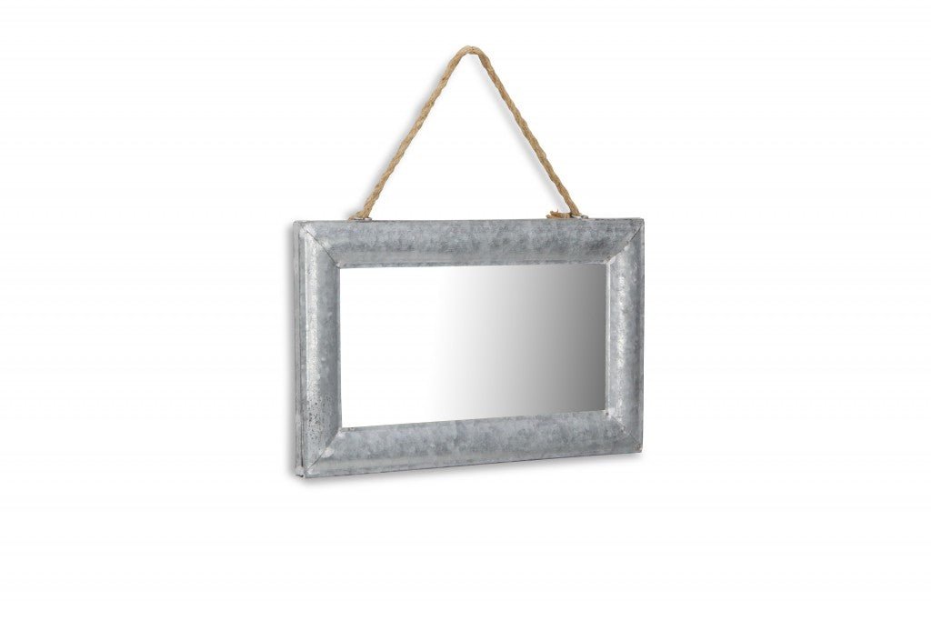 9" Silver Metal Framed Accent Mirror - Montana Home & Kitchen Co.