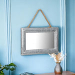 9" Silver Metal Framed Accent Mirror - Montana Home & Kitchen Co.