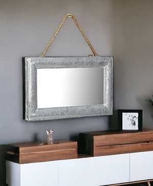 9" Silver Metal Framed Accent Mirror - Montana Home & Kitchen Co.