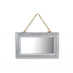 9" Silver Metal Framed Accent Mirror - Montana Home & Kitchen Co.