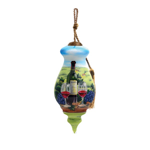 A day at the Vineyard Hand Painted Mouth Blown Glass Ornament - Montana Home & Kitchen Co.