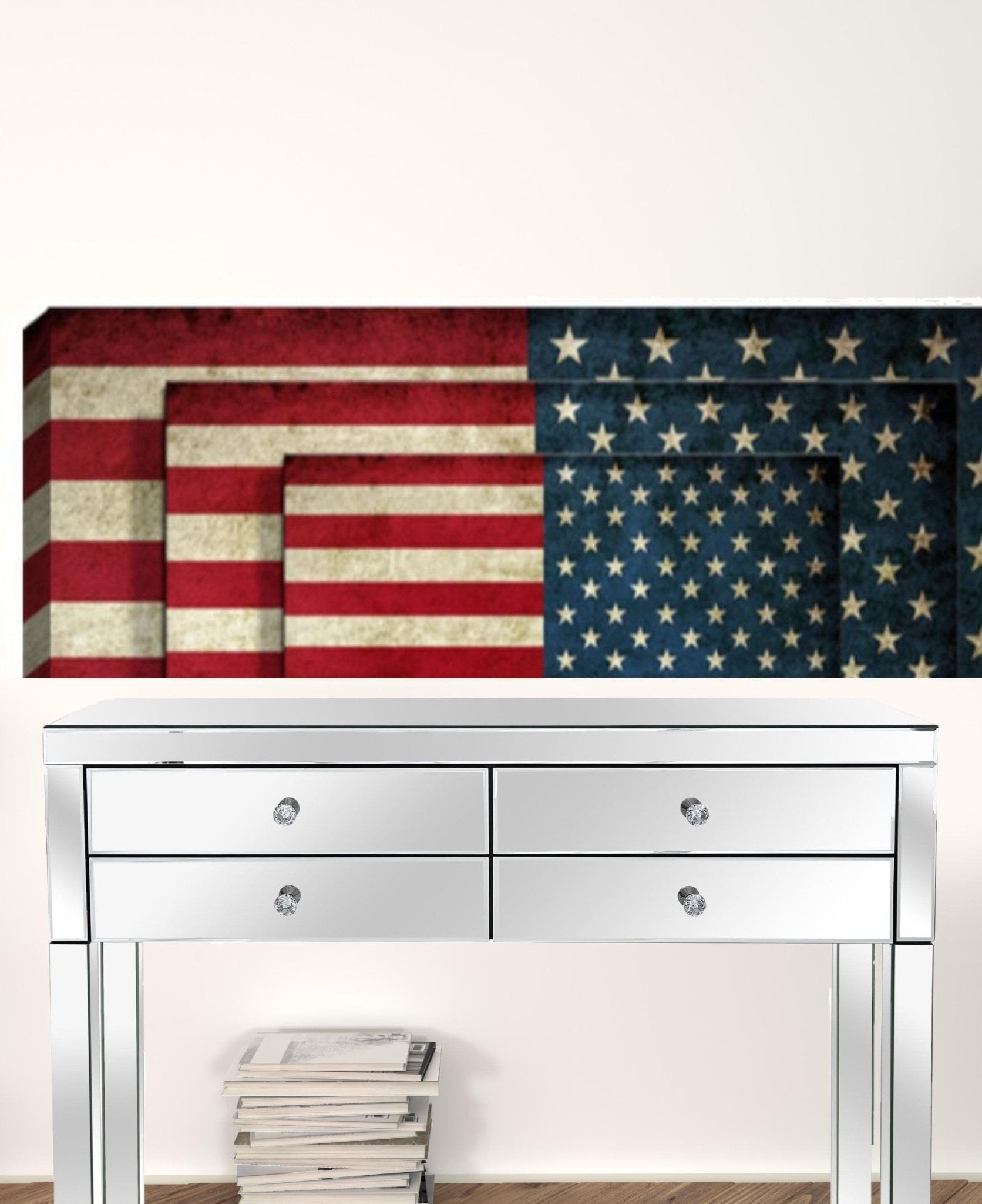 American flag Unframed Print Wall Art - Montana Home & Kitchen Co.