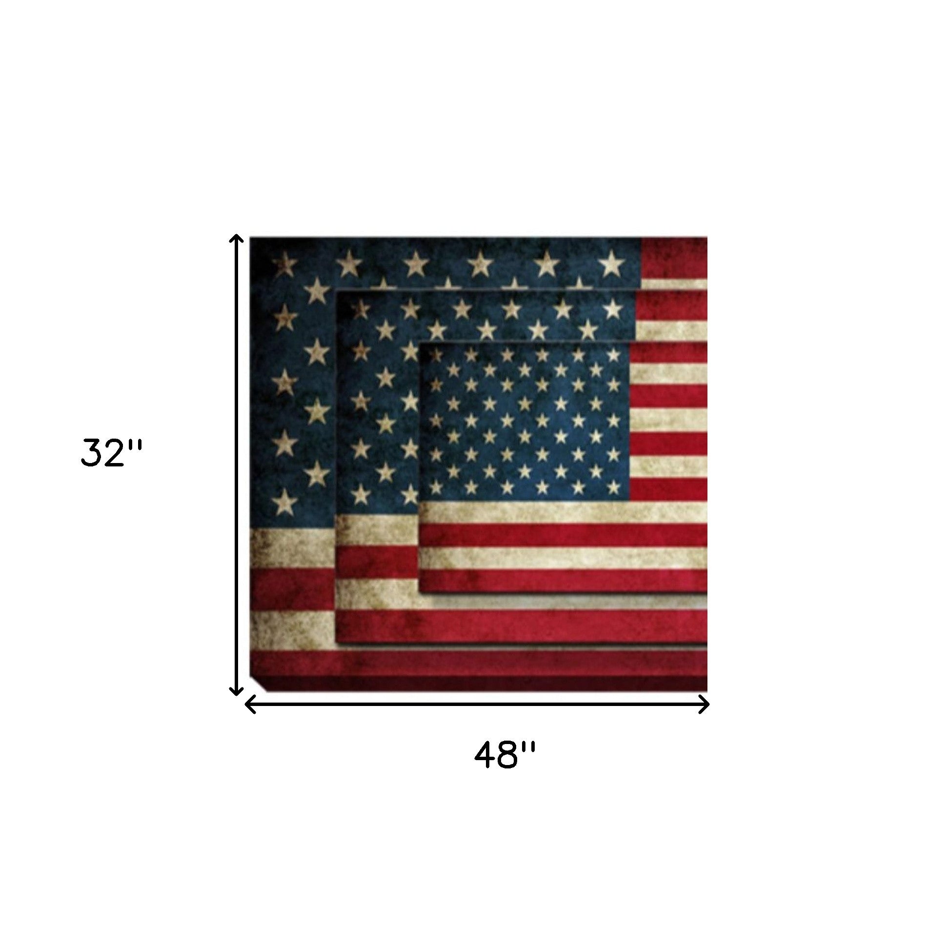 American flag Unframed Print Wall Art - Montana Home & Kitchen Co.