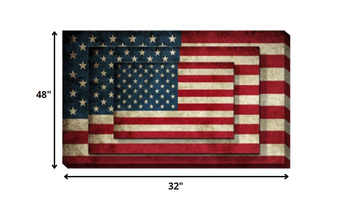 American flag Unframed Print Wall Art - Montana Home & Kitchen Co.