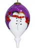 Amore Snowmen Hand Painted Mouth Blown Glass Ornament - Montana Home & Kitchen Co.