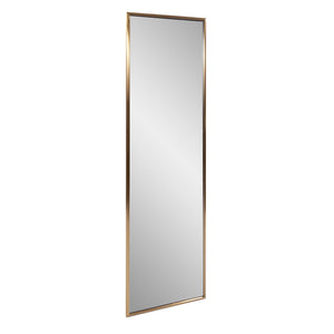 Antiqued Brushed Brass Rectangular Full Length Wall Mirror - Montana Home & Kitchen Co.