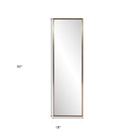 Antiqued Brushed Brass Rectangular Full Length Wall Mirror - Montana Home & Kitchen Co.