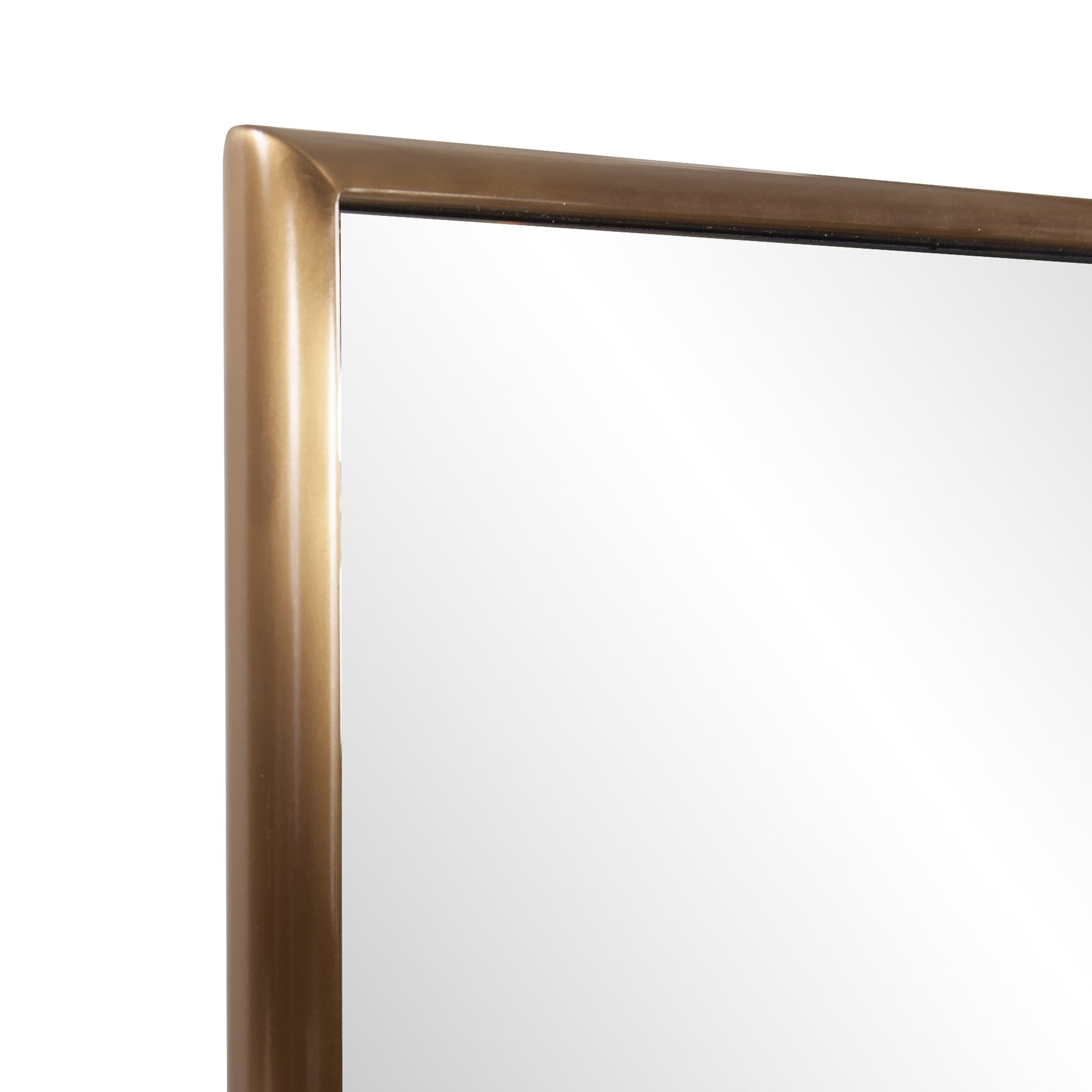 Antiqued Brushed Brass Rectangular Wall Mirror - Montana Home & Kitchen Co.