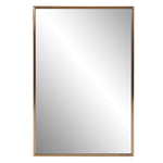 Antiqued Brushed Brass Rectangular Wall Mirror - Montana Home & Kitchen Co.