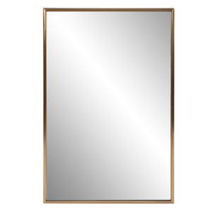 Antiqued Brushed Brass Rectangular Wall Mirror - Montana Home & Kitchen Co.