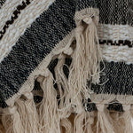 Beige And Black Woven Wool Solid Color Reversable Throw - Montana Home & Kitchen Co.