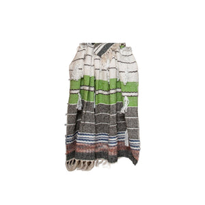 Beige And Black Woven Wool Solid Color Reversable Throw - Montana Home & Kitchen Co.