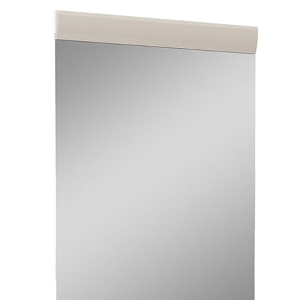 Beige Rectangle Dresser Mirror - Montana Home & Kitchen Co.