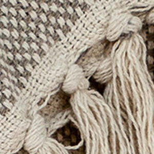 Beige Woven Wool Solid Color Reversable Throw - Montana Home & Kitchen Co.