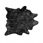 Black And Silver Cowhide Animal Print Area Rug - Montana Home & Kitchen Co.